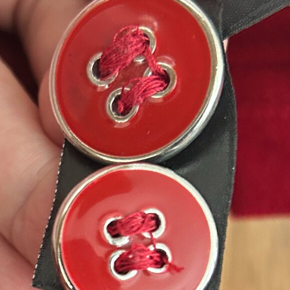 Per Una Cherry‎ Red Winter Coat Sz 14 Brushed Velvet Preppy Satin Twee 3/4 Bold - Picture 9 of 13